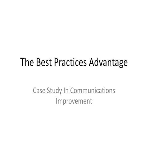 Communications Case Study