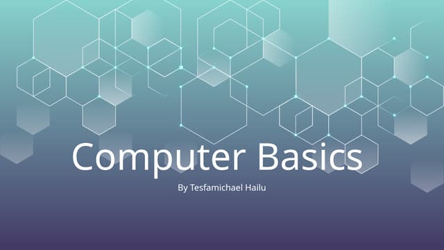 basics computer training for beginners ppt