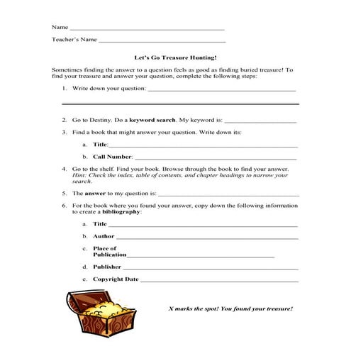 Treasure Hunt Activity