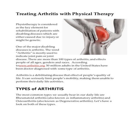Treating Arthritis with Physical Therapy