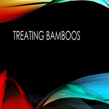 Treating Bamboos with infection or sick plant