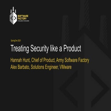 Treating Security Like a Product