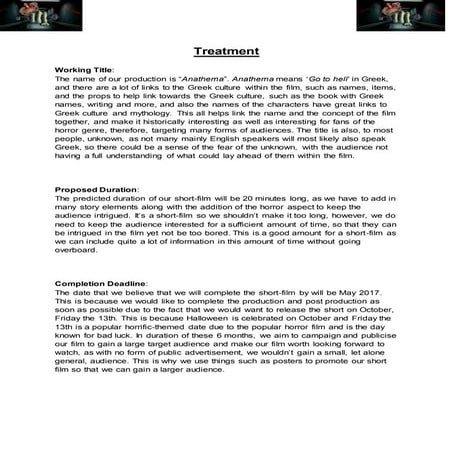 Treatment for anathema