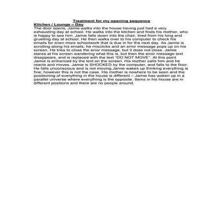 Opening scene schedule | DOCX