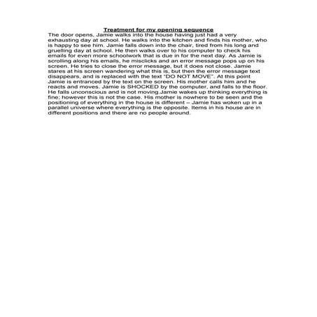 Opening scene schedule | DOCX