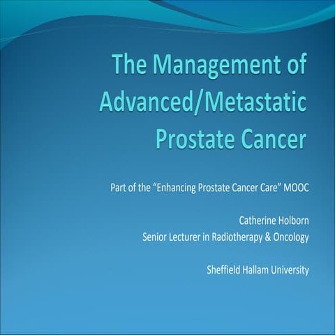 Treatment of advanced metastatic prostate cancer