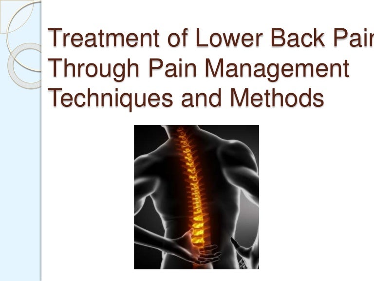 Treatment of lower back pain