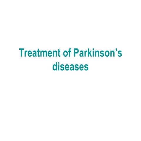 Treatment of parknsonism