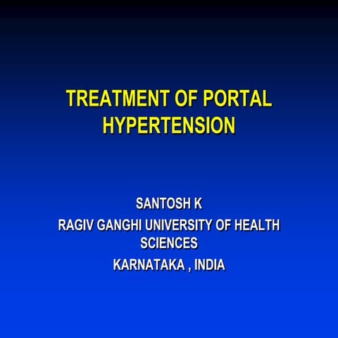 Treatment of portal hypertension