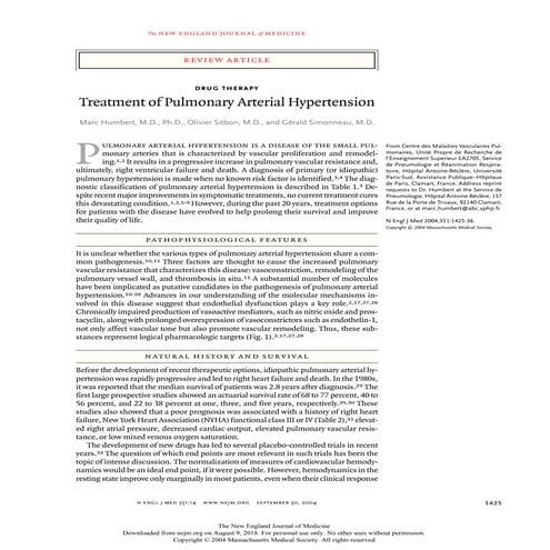 Pulmonary arterial hypertension | PPS