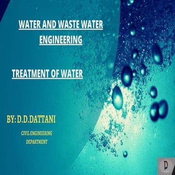 Treatment of water