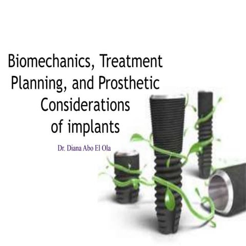 Treatment plan and biological consideration of implants