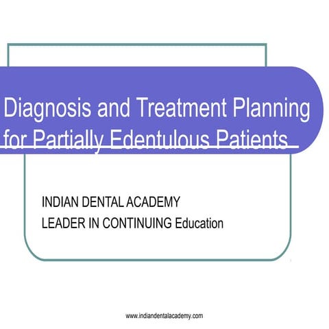 Treatment planning  in rpd/certified fixed orthodontic courses by Indian dent...