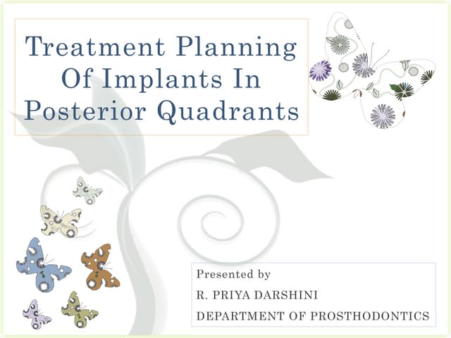 Treatment planning of implants in posterior quadrants.pptx