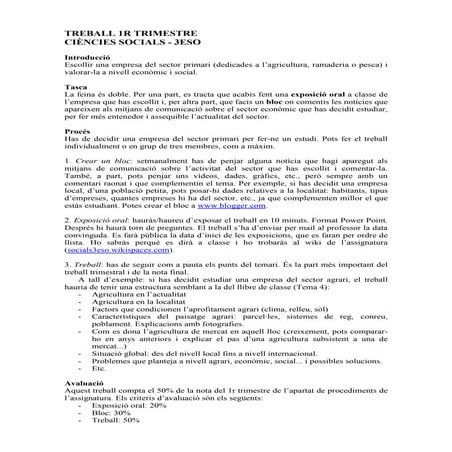 Treball 1trim SOCIALS 3ESO