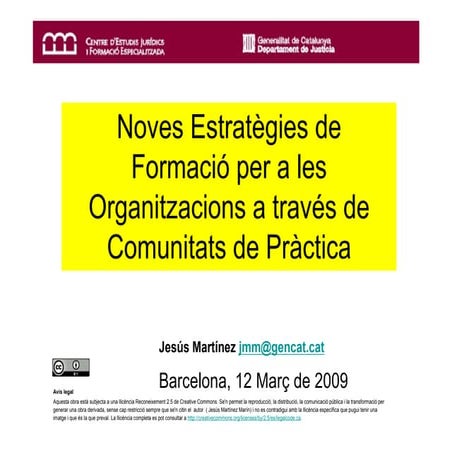 Com es millora  l'aprenentage a través de CoPs