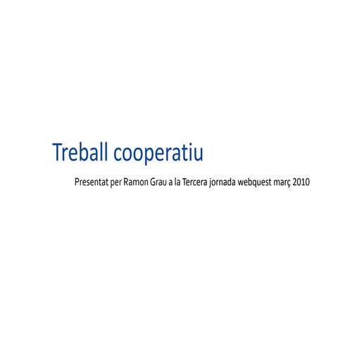 Treball cooperatiu