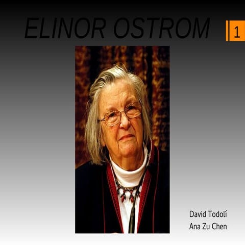 Elinor Ostrom. David Todolí i Ana Zu Chen