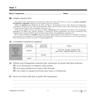 Treballem textos comprensio en català