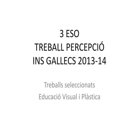 Treball percepció 3 ESO