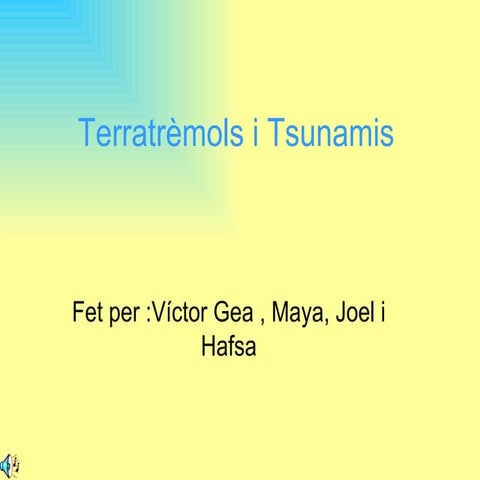 TSUNAMIS I TERRATRÈMOLS