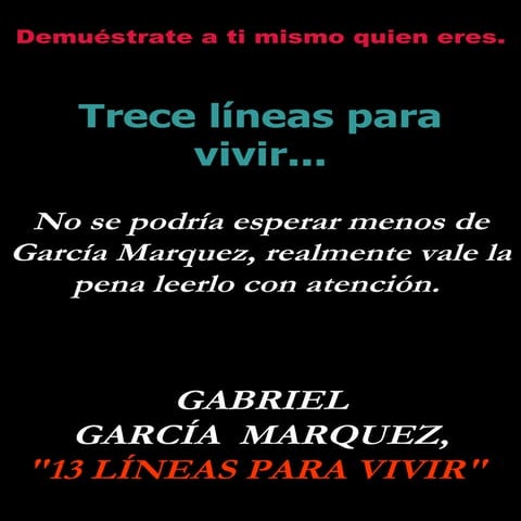 Trece Lineas Para Vivir
