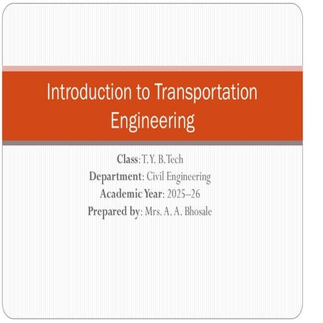2.1 HIGHWAY TRANSPORTATION : HIGHWAY PLANNING AND DEVELOPMENT (TRE ...