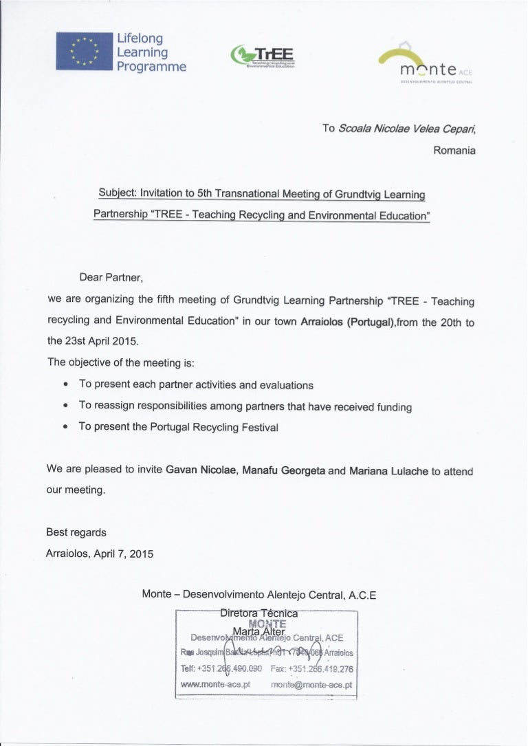 Tree meeting 5 romania invitation