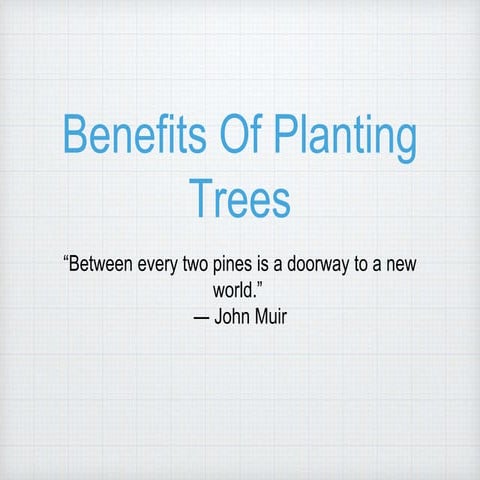 Benefits ofTree plantation