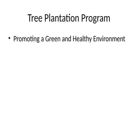 Tree Plantation presentation slide,pptx file | PPTX