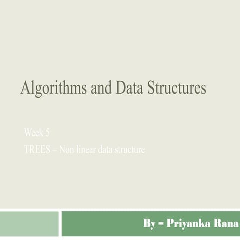 Trees - Non Linear Data Structure | PPT