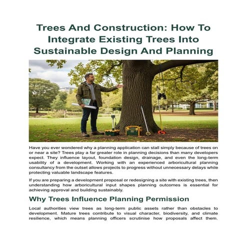 Trees And Construction: How To Integrate Existing Trees Into ...