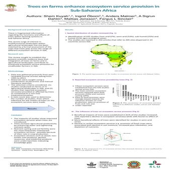 Trees on farms enhance ecosystem service provision in Sub-Saharan Africa