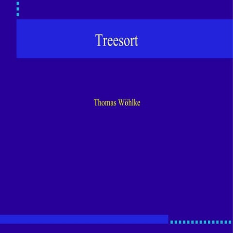 Treesort Algorithmus und Datenstruktur | PDF