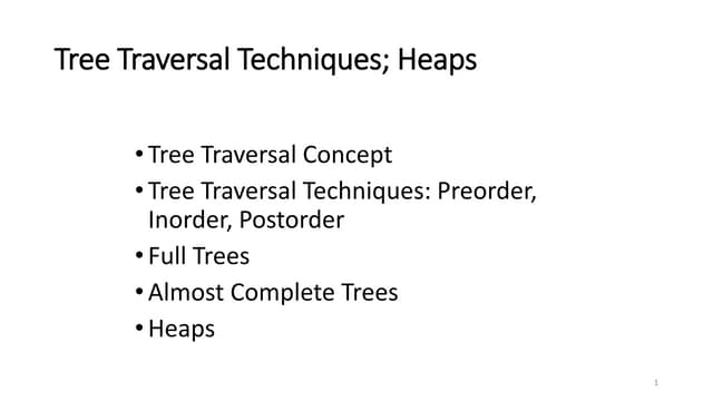 Tree traversal techniques | PPTX