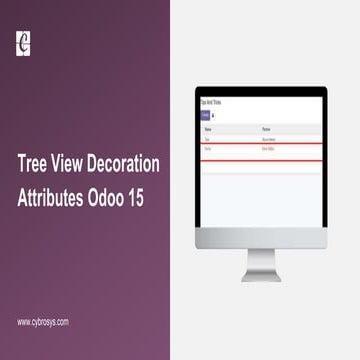 Tree View Decoration Awhat is Tree View Decoration Attributes Odoo 15ttribute...