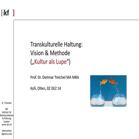 Transkulturelle Haltung: Vision & Methode