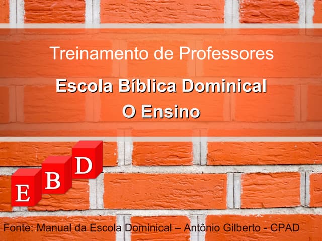 Treinamento de professores Escola B...