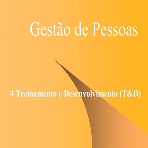 Treinamento e desenvolvimento
