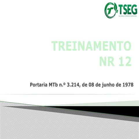 TREINAMENTO NR 12 - aborda de forma pratica e clara
