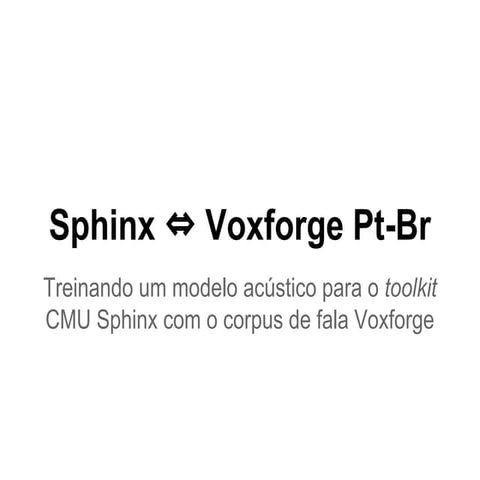 Treinamento com SphinxTrain