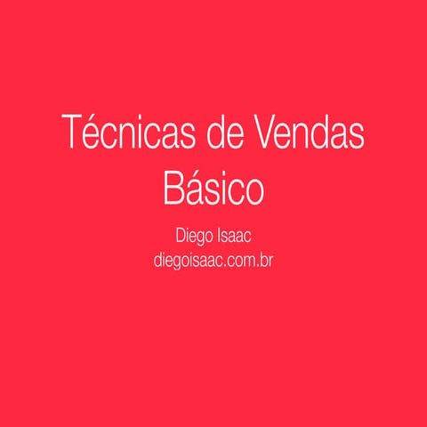 Treinamento Técnicas de Vendas Básico