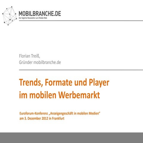 Mobile Advertising - Trends, Formate und Player