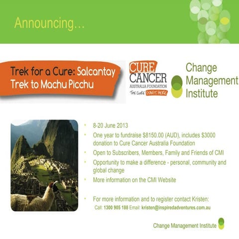 Trek For A Cure Ppt Slide