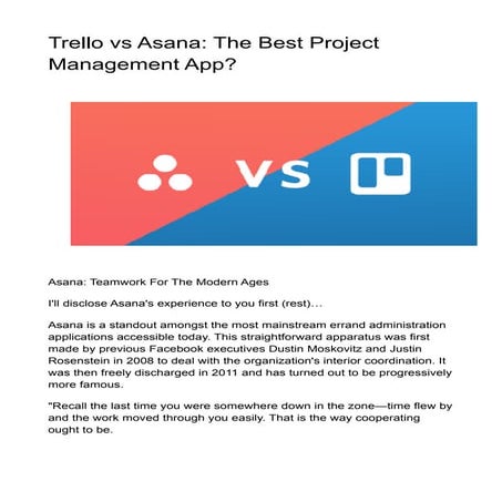 Trello vs asana