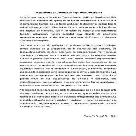Tremendismo Jovenes en Republica Dominicana