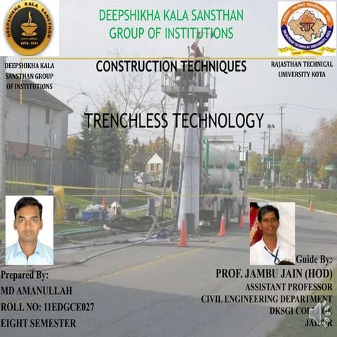 PPT ON TRENCHLESS TECHNOLOGY 