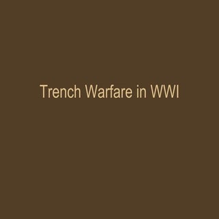 Trench warfare in wwi