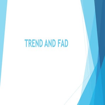 Trend and Fad - Senior High School Lesson