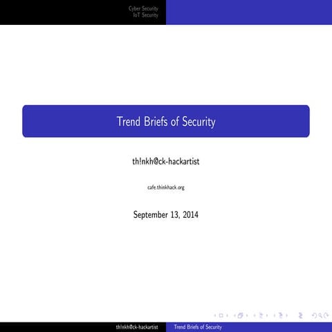 Trend briefs security